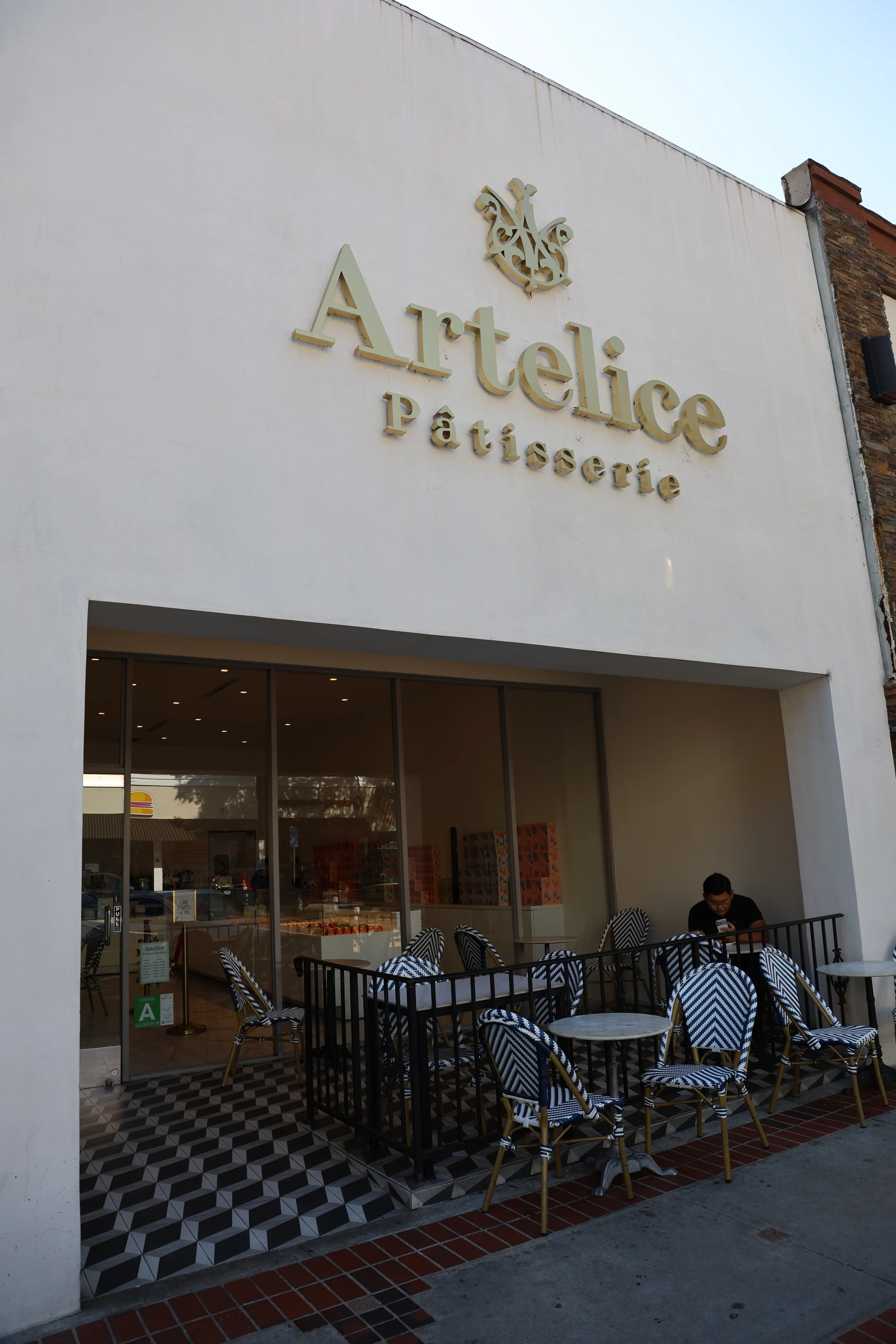 Artelice Patisserie storefront on North San Fernando Boulevard